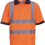 High Visibility polo korte mouwen, hi vis orange — productfoto 3