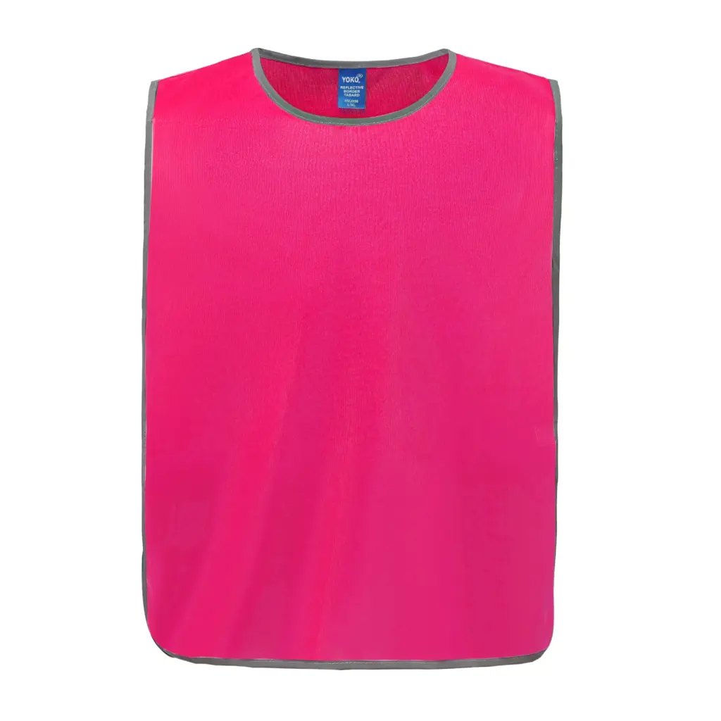 PS_YHVJ259_FLUOPINK - Hidalgo-werbeartikel Personalisatie veiligheidshesje met reflecterende rand, fluo pink — productfoto 6