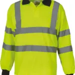 High Visibility polo lange mouwen, hi vis yellow — productfoto 4
