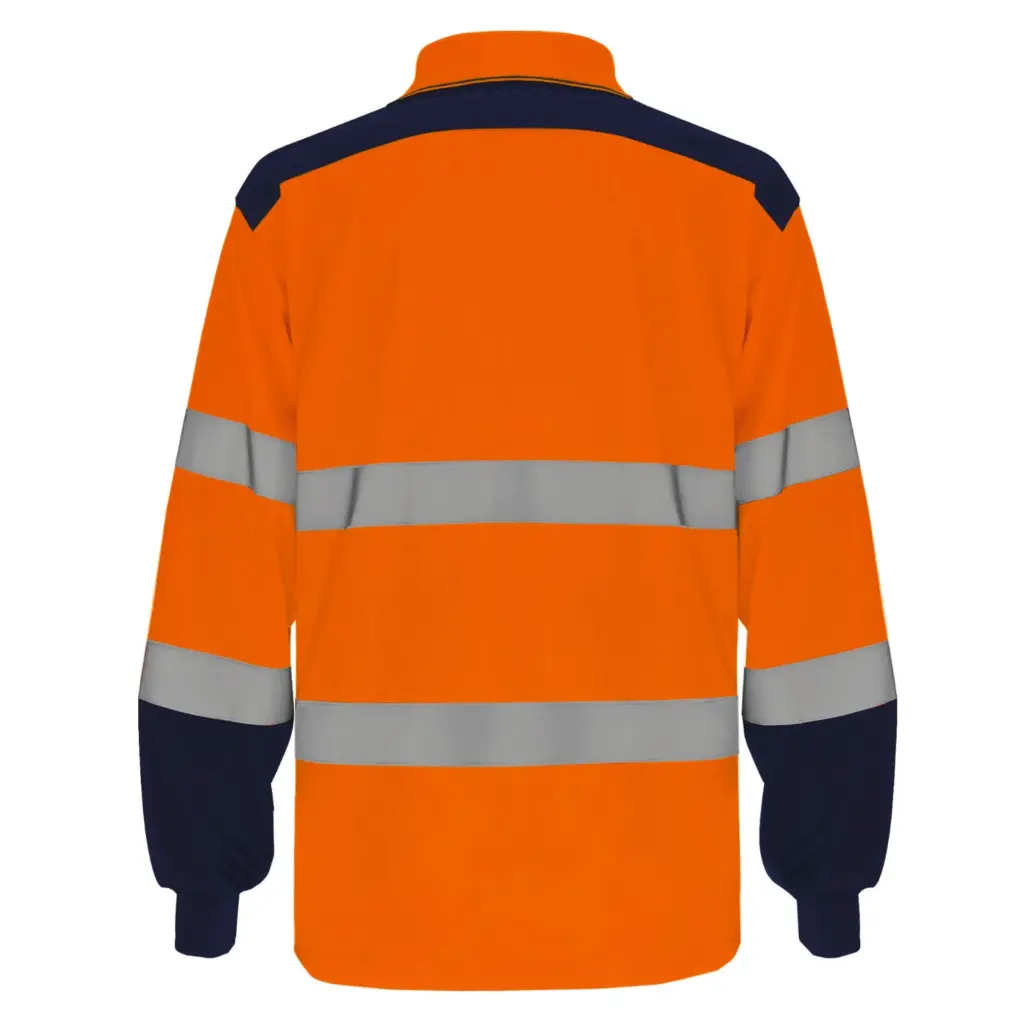 Tweekleurige Hi-Vis polo met lange mouwen — productfoto 2