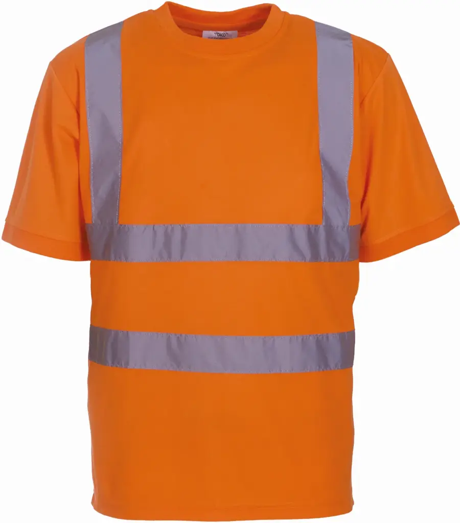 PS_YHVJ410_HIVISORANGE - Hidalgo-werbeartikel Veiligheids T-shirt met korte mouwen, hi vis orange — productfoto 3