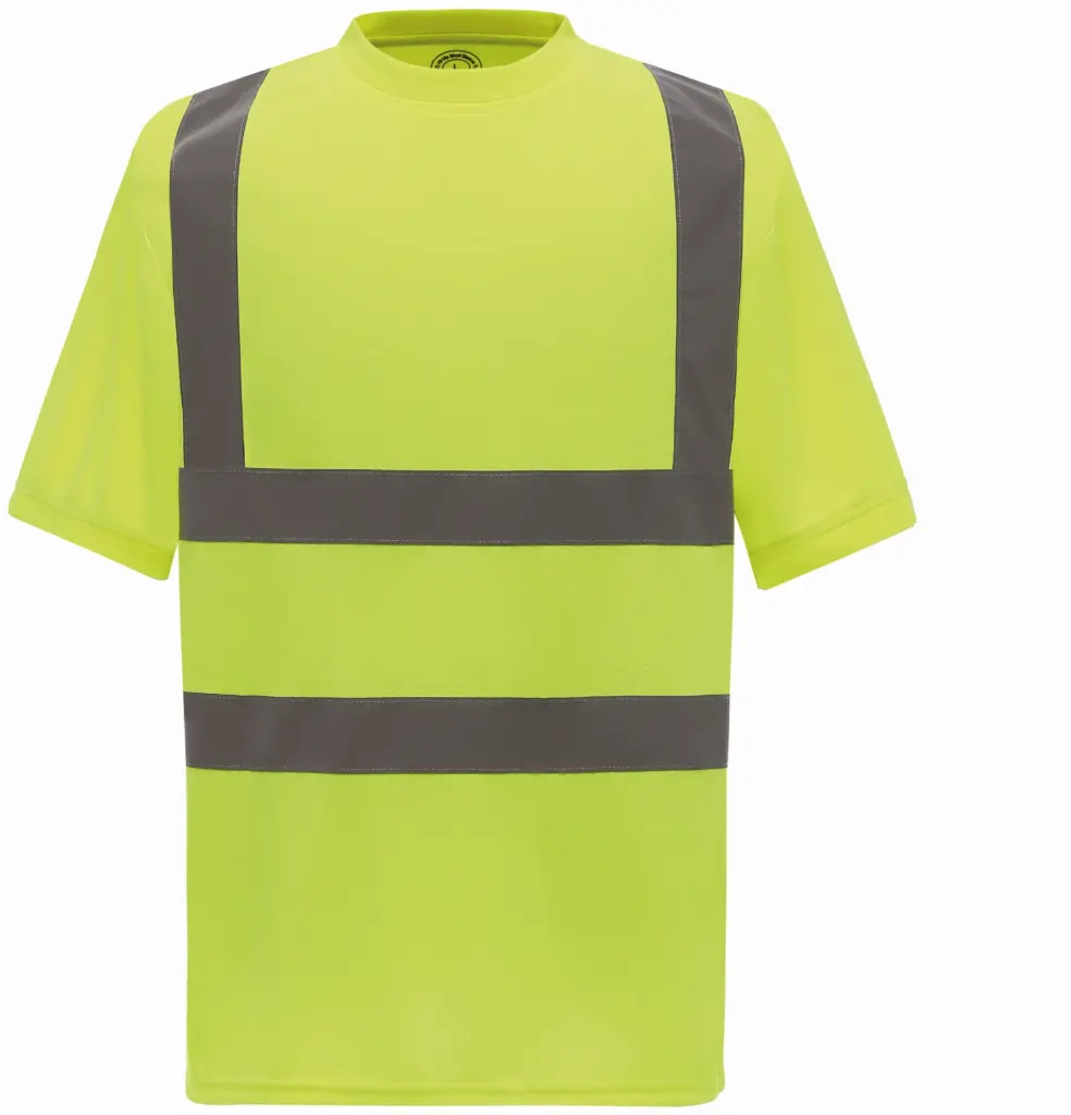 PS_YHVJ410_HIVISYELLOW - Hidalgo-werbeartikel Veiligheids T-shirt met korte mouwen, hi vis yellow — productfoto 4
