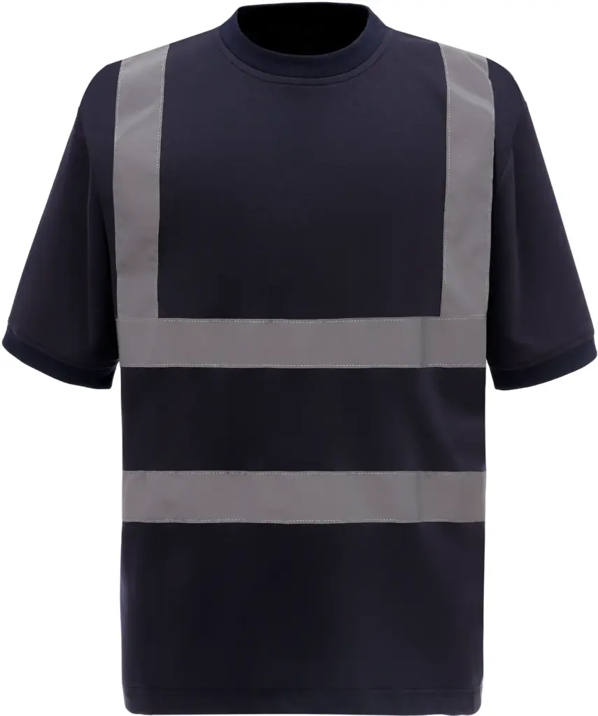 PS_YHVJ410_NAVY - Hidalgo-werbeartikel Veiligheids T-shirt met korte mouwen, navy — productfoto 5