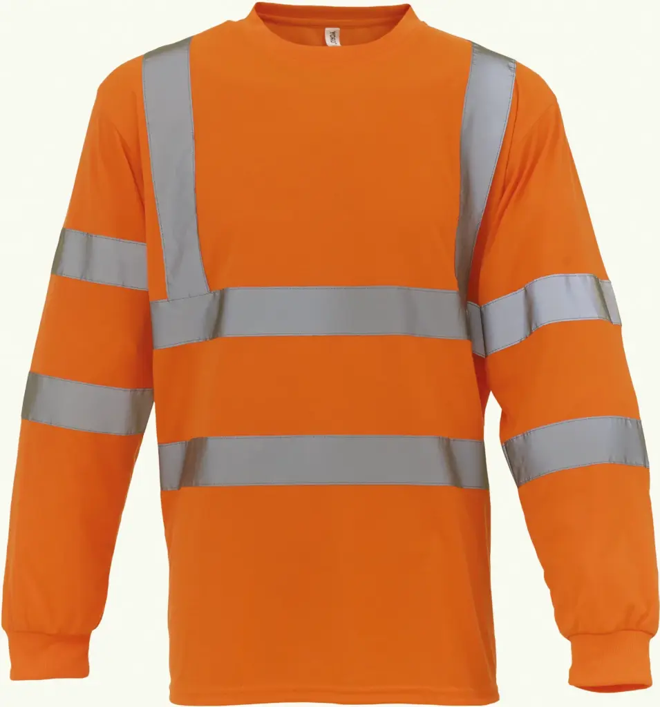 Hi-Vis T-shirt lange mouwen, hi vis orange — productfoto 4