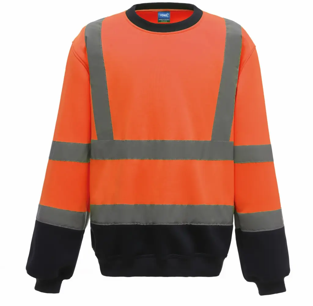 Veiligheids Sweater, hi vis orange / navy — productfoto 7
