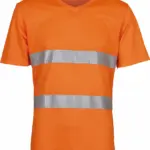 Top Cool - Hi-Vis T-shirt V-hals, hi vis orange — productfoto 5