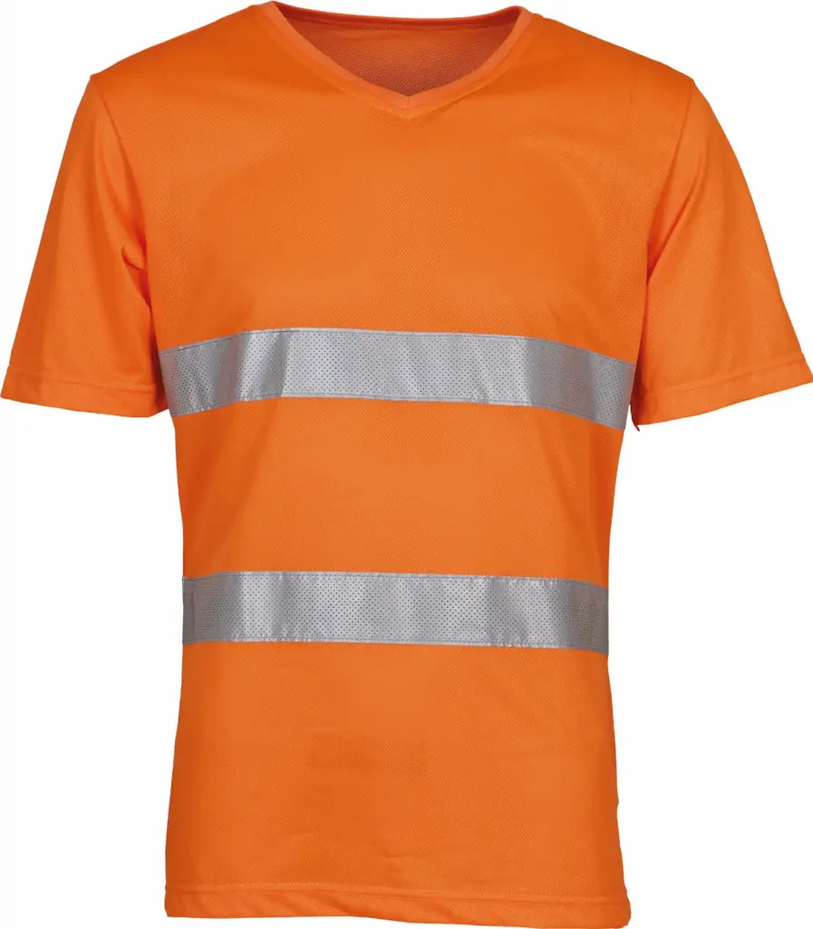 Top Cool - Hi-Vis T-shirt V-hals, hi vis orange — productfoto 5