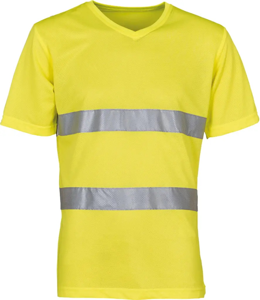 Top Cool - Hi-Vis T-shirt V-hals, hi vis yellow — productfoto 7