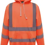 Hi-Vis sweater met capuchon, hi vis orange — productfoto 6