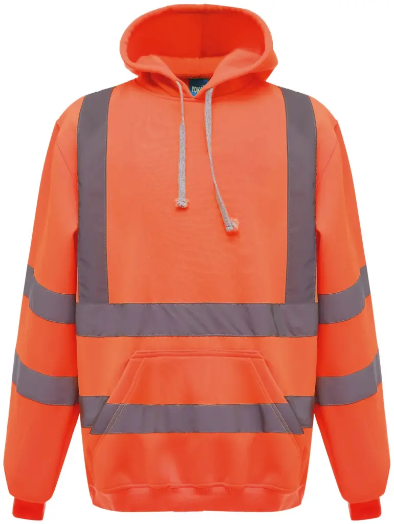 Hi-Vis sweater met capuchon, hi vis orange — productfoto 6