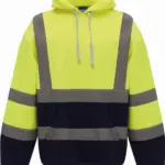 Hi-Vis sweater met capuchon, hi vis yellow / navy — productfoto 11