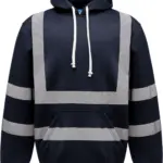 Hi-Vis sweater met capuchon, navy — productfoto 10