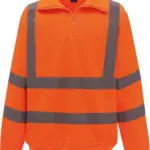 Veiligheidsweater met 1/4 rits, hi vis orange — productfoto 6