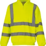 Veiligheidsweater met 1/4 rits, hi vis yellow — productfoto 5