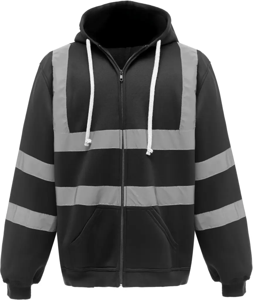 Veiligheidssweatervest met capuchon, black — productfoto 5