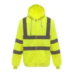 Veiligheidssweatervest met capuchon, hi vis yellow — productfoto 7