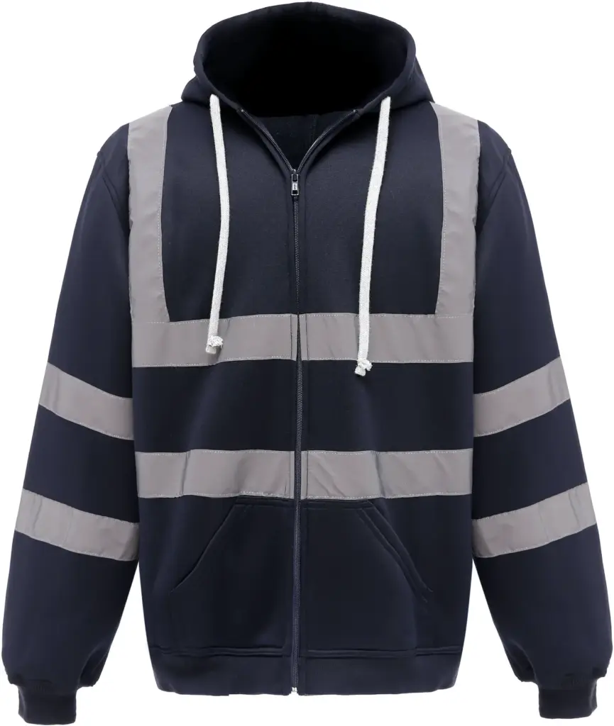Veiligheidssweatervest met capuchon, navy — productfoto 9