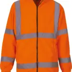 Zware fleece veiligheidsjas, hi vis orange — productfoto 2