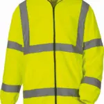 Zware fleece veiligheidsjas, hi vis yellow — productfoto 4