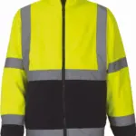 Zware fleece veiligheidsjas, hi vis yellow / navy — productfoto 5
