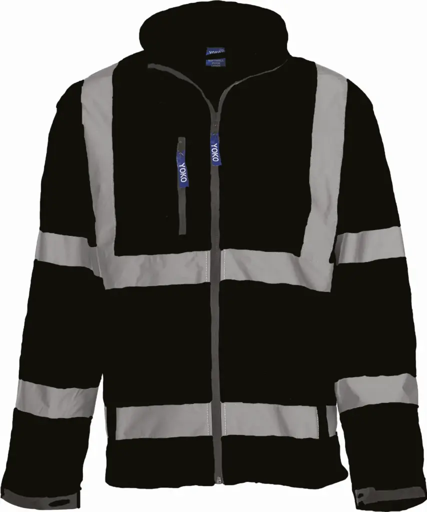Softshell veiligheidsjas, black — productfoto 2