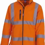 Softshell veiligheidsjas, hi vis orange — productfoto 3