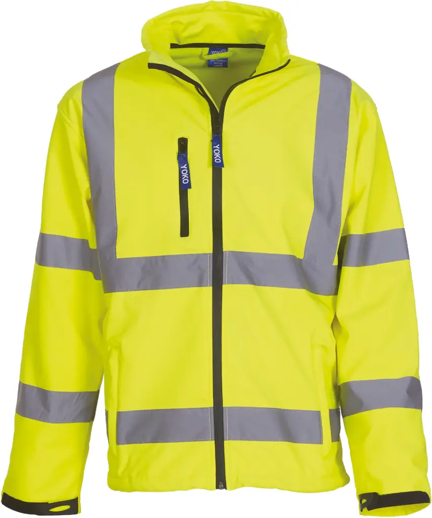 Softshell veiligheidsjas, hi vis yellow — productfoto 5