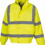 Klassieke veiligheids bomberjack, hi vis yellow — productfoto 4