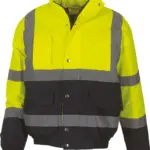 2-kleurig veiligheids bomberjack, hi vis yellow / navy — productfoto 3
