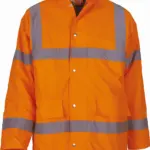 Klassieke veiligheidsparka voor snelweg, hi vis orange — productfoto 2