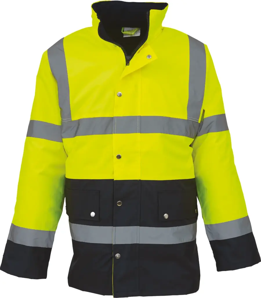 2-kleurig veiligheidsjack voor snelweg, hi vis yellow / navy — productfoto 3