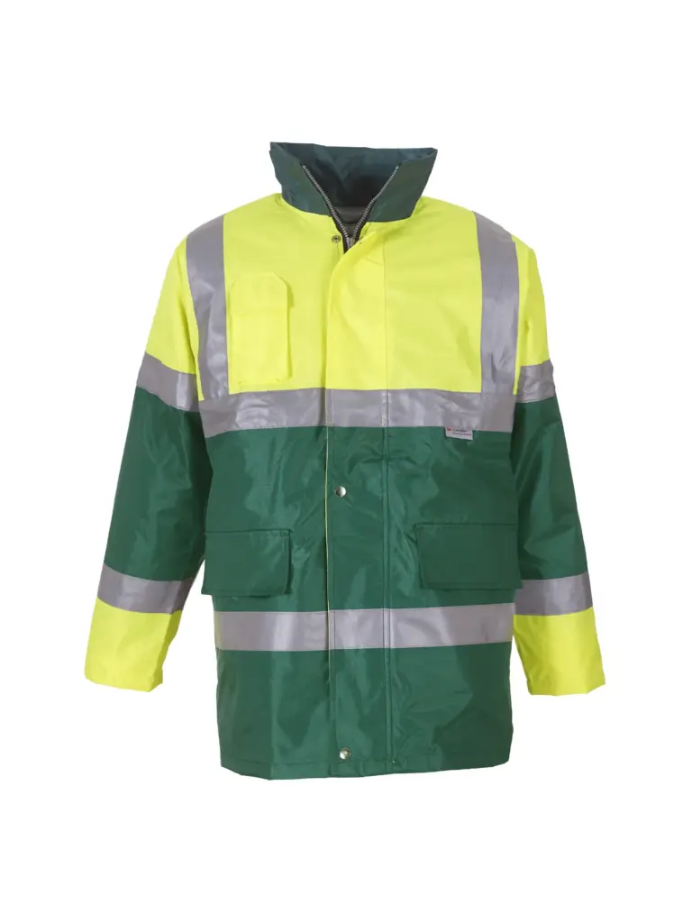 Contrasterende veiligheidsjas, hi vis yellow / green — productfoto 3