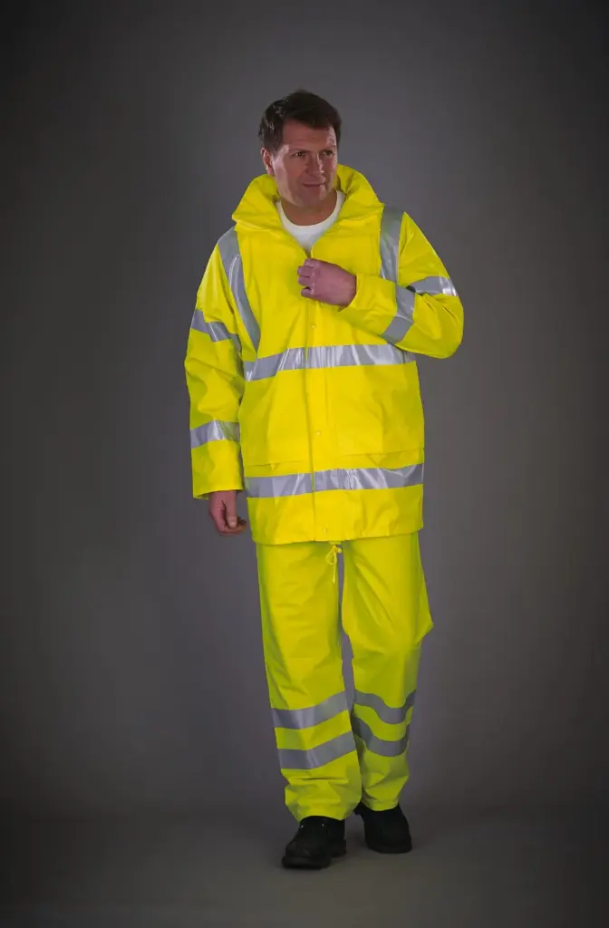 YHVS450-3_2023 - Hidalgo-werbeartikel Ademende regenjasj Hi-Vis Soft Flex — productfoto 3