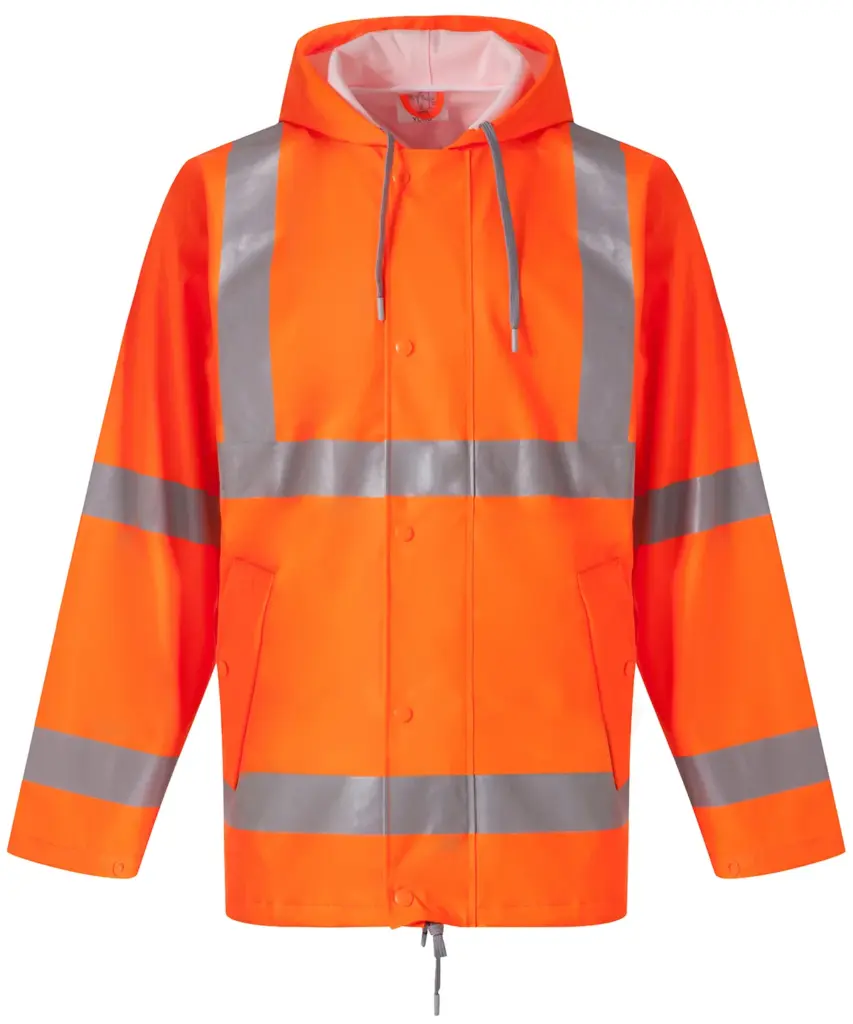 PS_YHVS450_HIVISORANGE - Hidalgo-werbeartikel Ademende regenjasj Hi-Vis Soft Flex, hi vis orange — productfoto 5