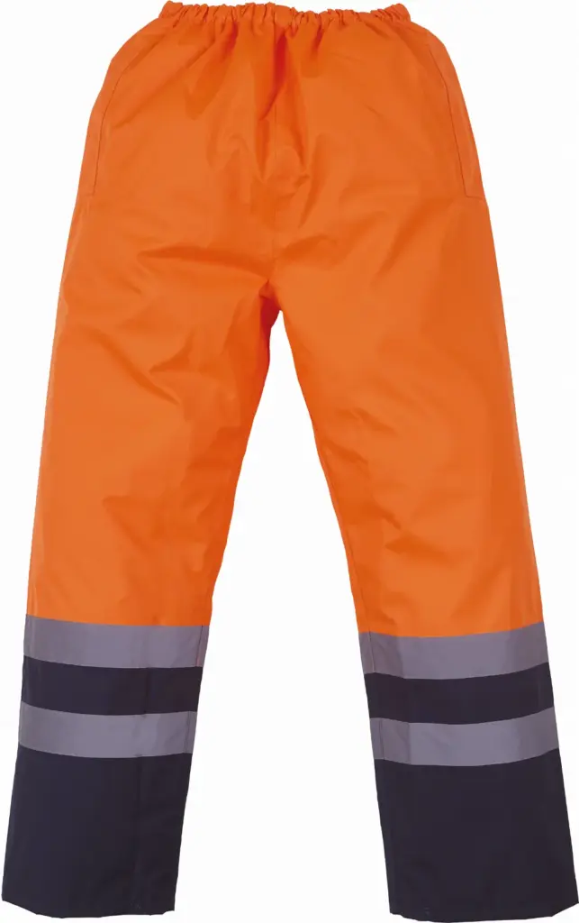 Hi vis waterdichte overbroek, hi vis orange / navy — productfoto 3