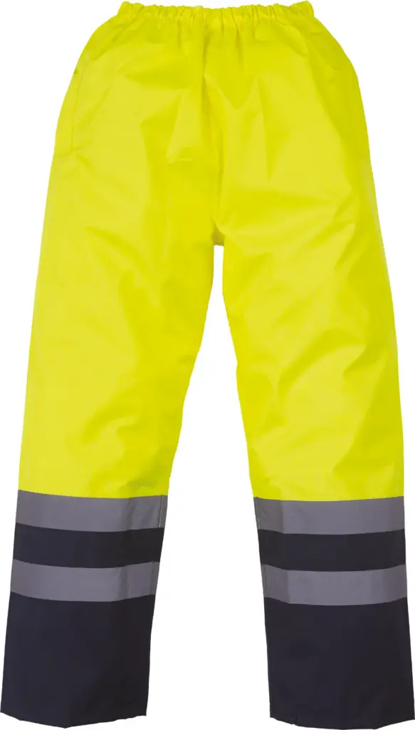 Hi vis waterdichte overbroek, hi vis yellow / navy — productfoto 5