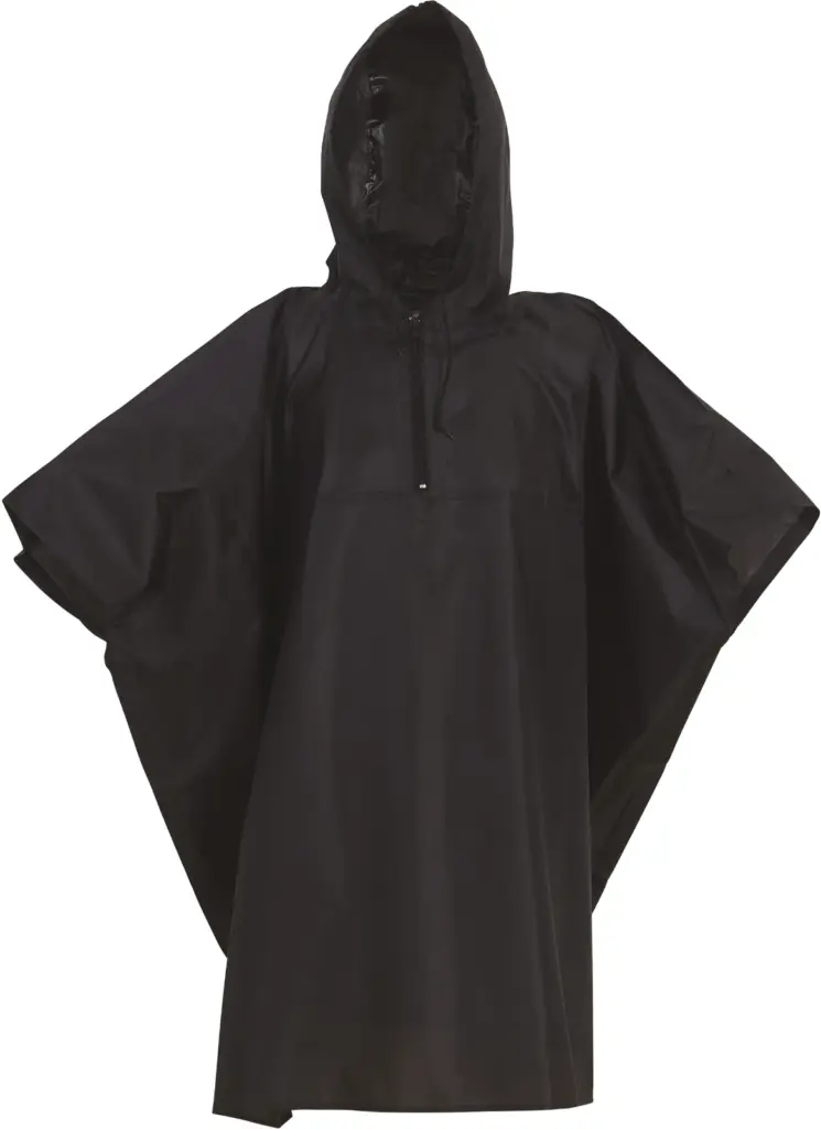 Lichtgewicht poncho, black — productfoto 5