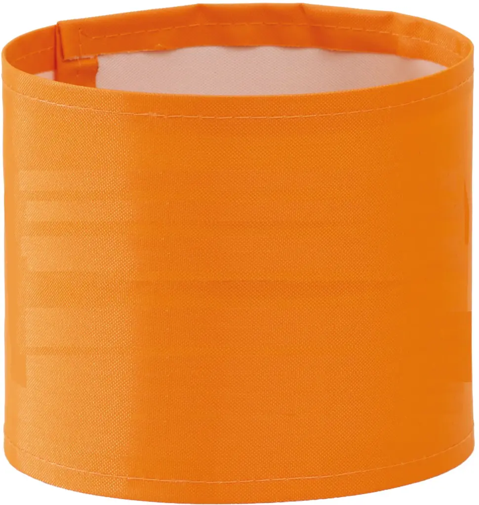PS_YHVW066_HIVISORANGE - Hidalgo-werbeartikel Brede te bedrukken armband, hi vis orange — productfoto 2