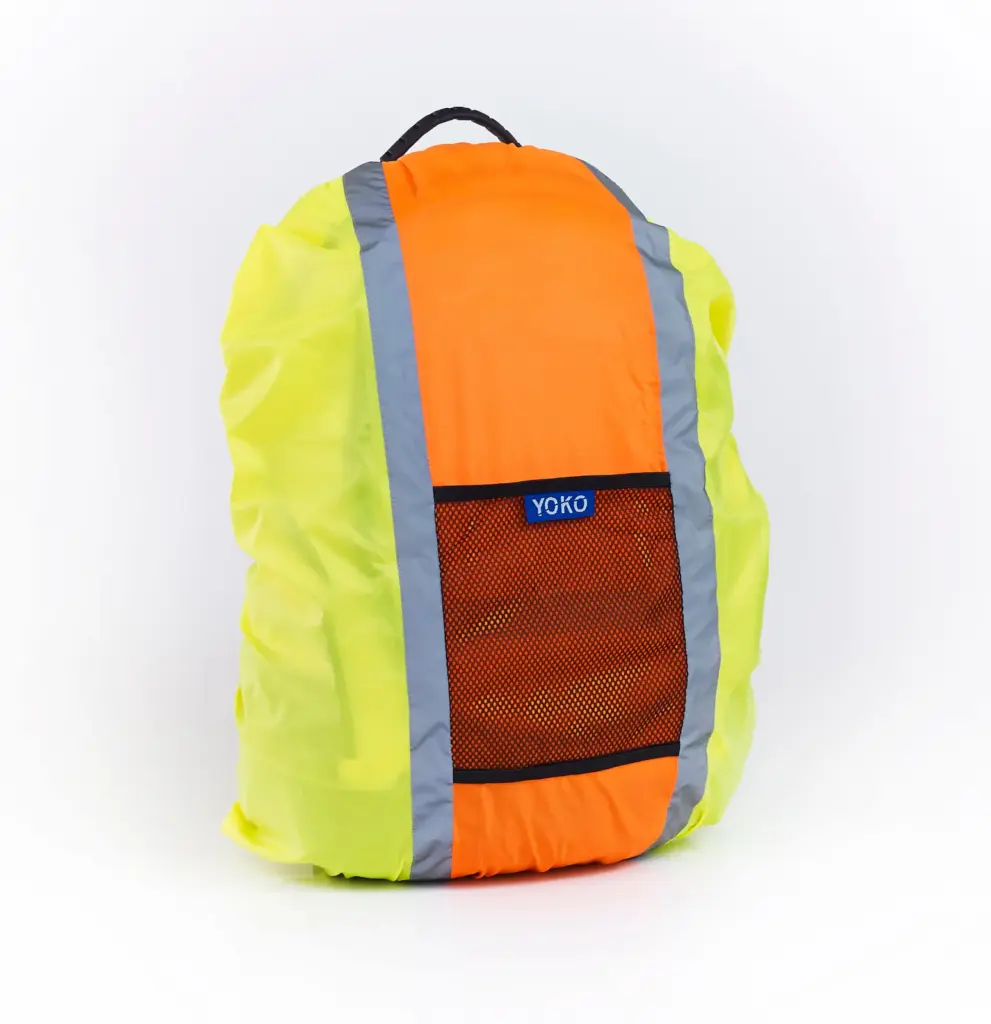 Waterproof rugzak cover, yellow / orange — productfoto 9