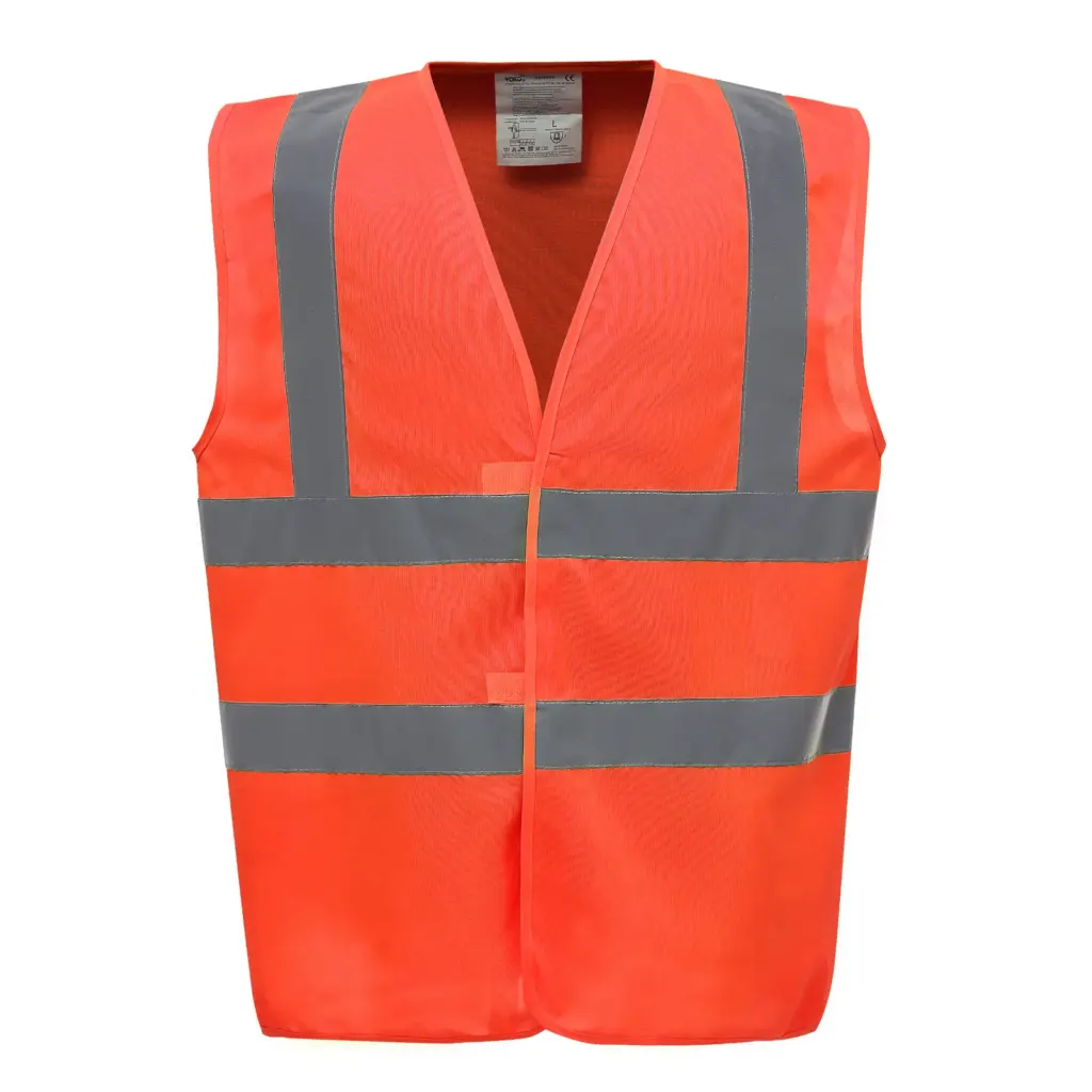 PS_YHVW100_HIVISORANGE - Hidalgo-werbeartikel Veiligheidshesje met 2 Banden & Bretels, hi vis orange — productfoto 7