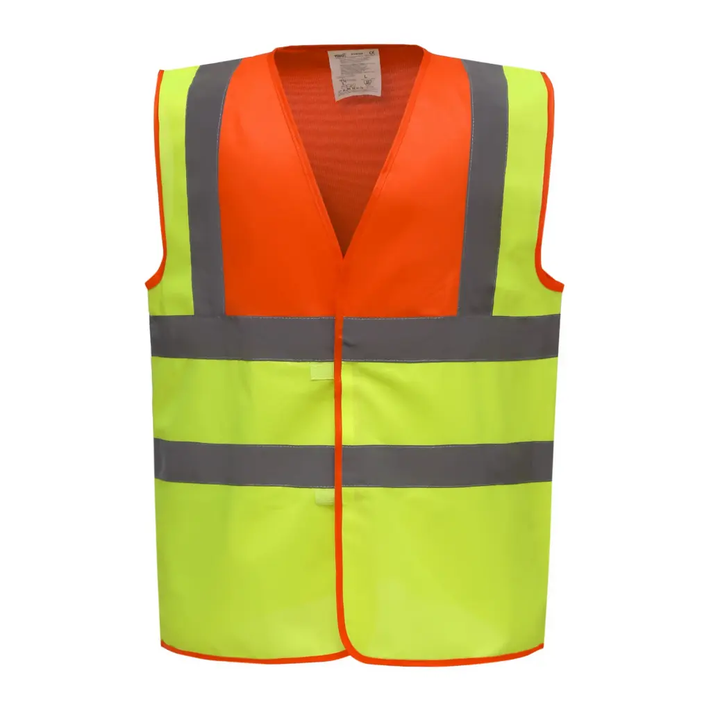 PS_YHVW100_HIVISORANGE-HIVISYELLOW - Hidalgo-werbeartikel Veiligheidshesje met 2 Banden & Bretels, hi vis orange / hi vis yellow — productfoto 8