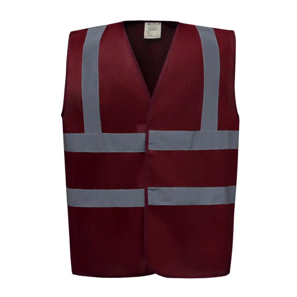 PS_YHVW100_MAROON - Hidalgo-werbeartikel Veiligheidshesje met 2 Banden & Bretels, maroon — productfoto 12