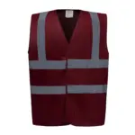 PS_YHVW100_MAROON - Hidalgo-werbeartikel Veiligheidshesje met 2 Banden & Bretels, maroon — productfoto 12