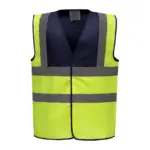 PS_YHVW100_NAVY-HIVISYELLOW - Hidalgo-werbeartikel Veiligheidshesje met 2 Banden & Bretels, navy / hi vis yellow — productfoto 14