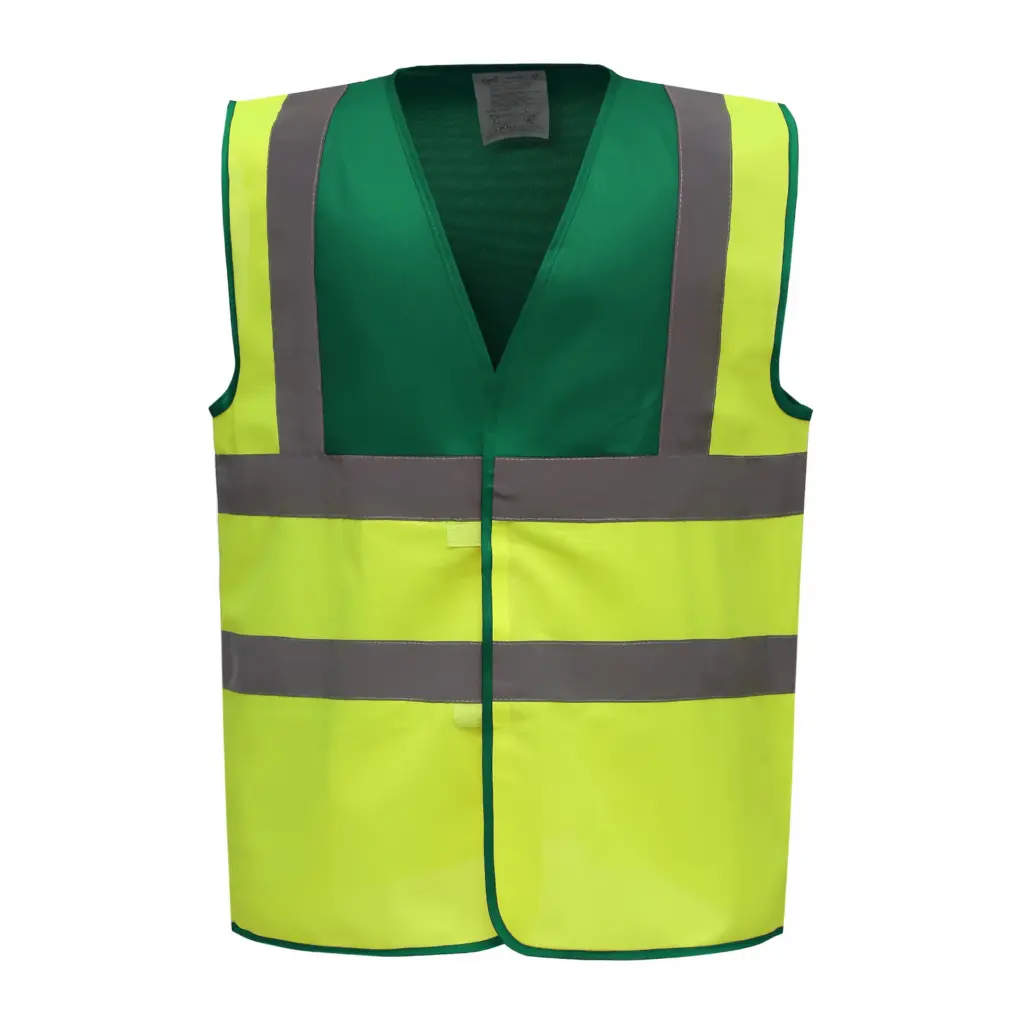 PS_YHVW100_PARAMEDICGREEN-HIVISYELLOW - Hidalgo-werbeartikel Veiligheidshesje met 2 Banden & Bretels, paramedic green / hi vis yellow — productfoto 16