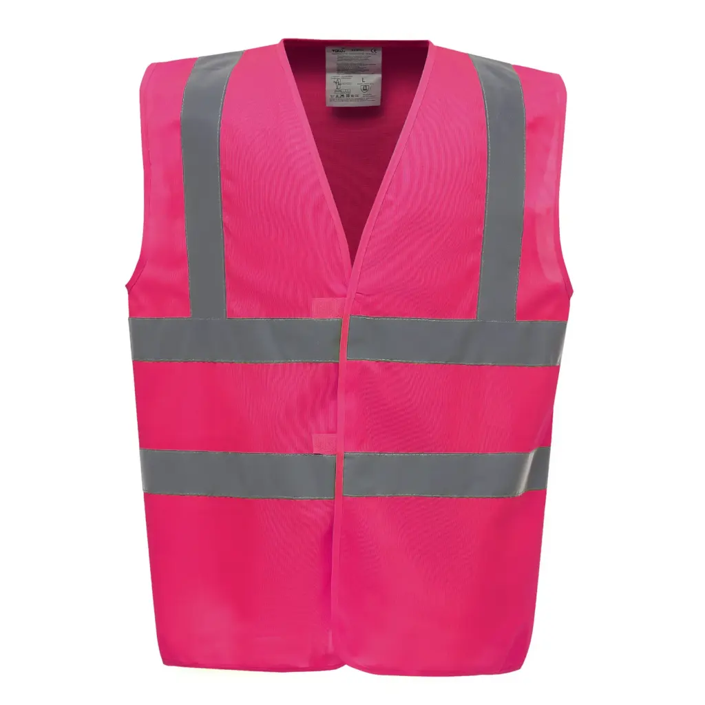 PS_YHVW100_PINK - Hidalgo-werbeartikel Veiligheidshesje met 2 Banden & Bretels, pink — productfoto 17