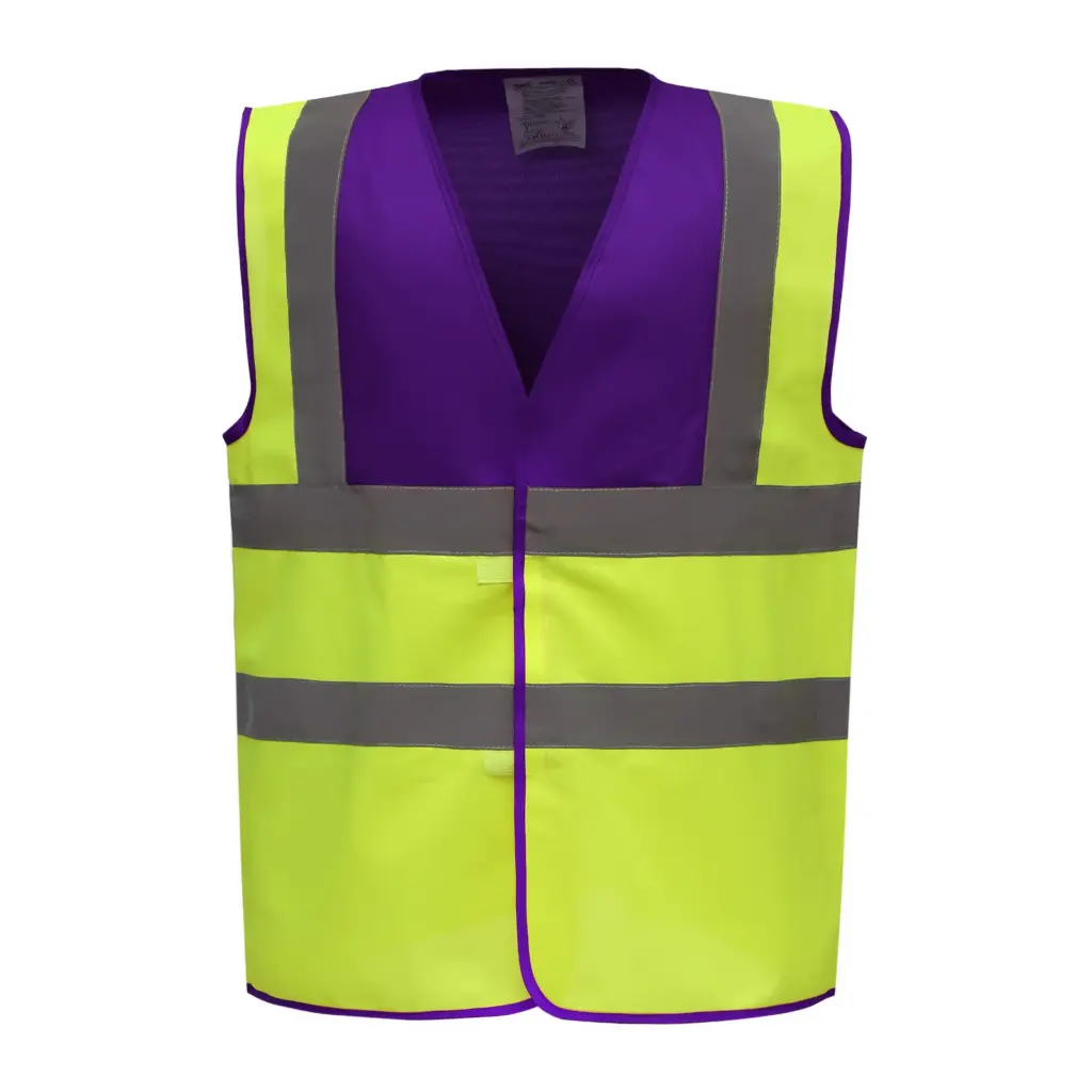 PS_YHVW100_PURPLE-HIVISYELLOW - Hidalgo-werbeartikel Veiligheidshesje met 2 Banden & Bretels, purple / hi vis yellow — productfoto 19