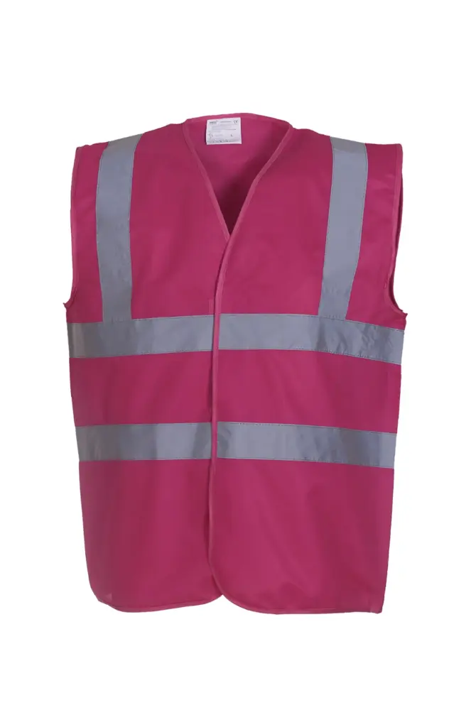PS_YHVW100_RASPBERRY - Hidalgo-werbeartikel Veiligheidshesje met 2 Banden & Bretels, raspberry — productfoto 20