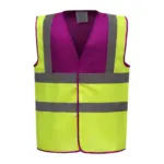 PS_YHVW100_RASPBERRY-HIVISYELLOW - Hidalgo-werbeartikel Veiligheidshesje met 2 Banden & Bretels, raspberry / hi vis yellow — productfoto 21