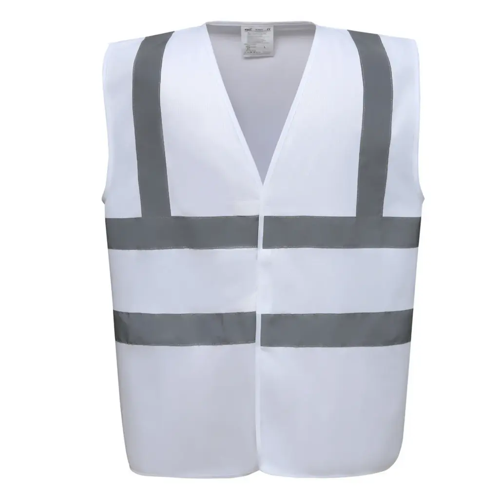 PS_YHVW100_WHITE - Hidalgo-werbeartikel Veiligheidshesje met 2 Banden & Bretels, white — productfoto 28